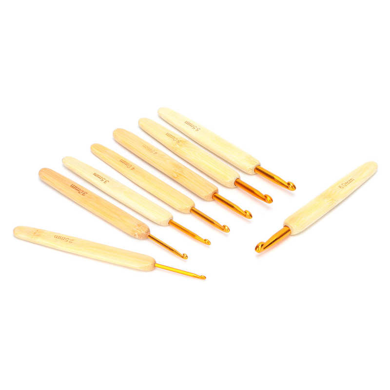 Crochet Hook Needle Hair Weaving Needle Ergonomic Safe Knitting Crochet Hook for Cloaks Baby Boots Crochet Lovers Braiding