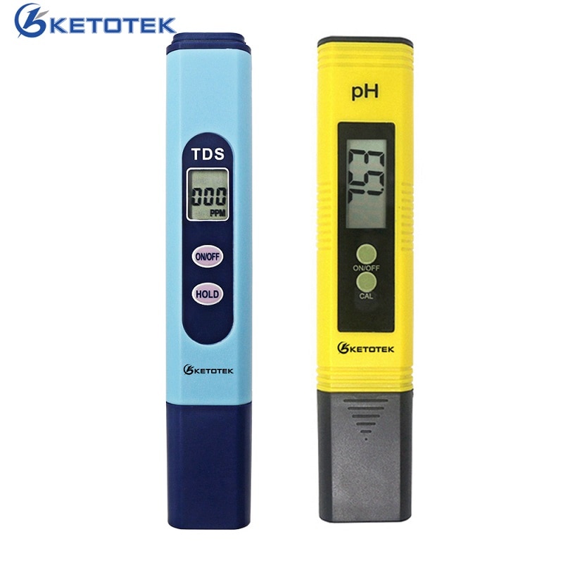 Digital PH Meter 0.00-14.0 Automatic Calibration TDS Tester 1-9990PPM Titanium Probe Water Test Monitor Aquarium Pool