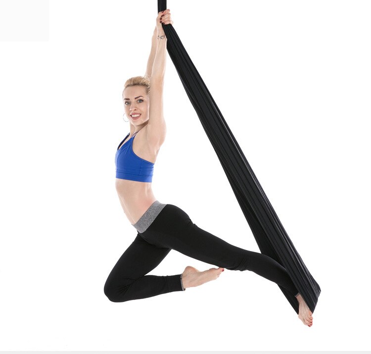 Aerial Yoga Hammock Premium Aerial Silk Yoga Swing Antigravity Yoga: Black