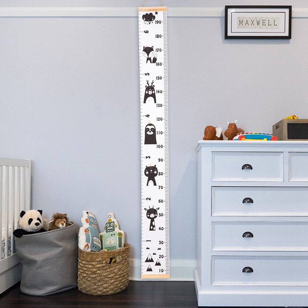 Træbørn væksthøjde kort lineal børneværelse dekor væg hængende mål dekorative vækst diagrammer: C