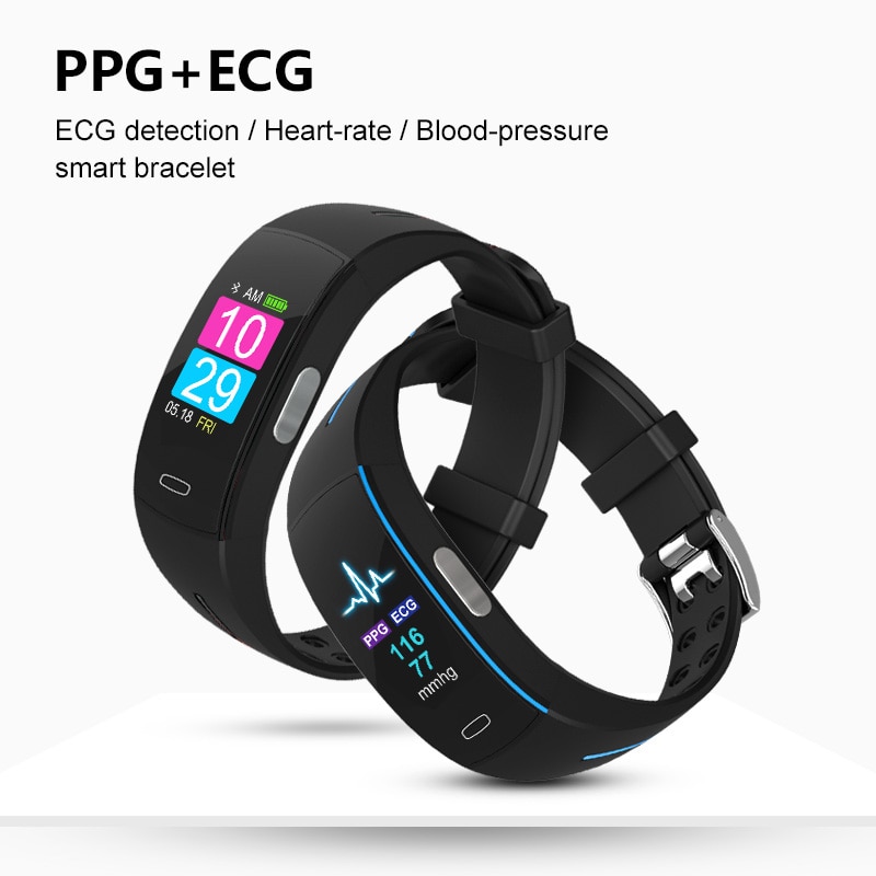 P3 Plus montre intelligente PPG + ECG moniteur de fréquence cardiaque précis moniteur de pression artérielle rapport météo Bracelet pk Fitbits android IOS