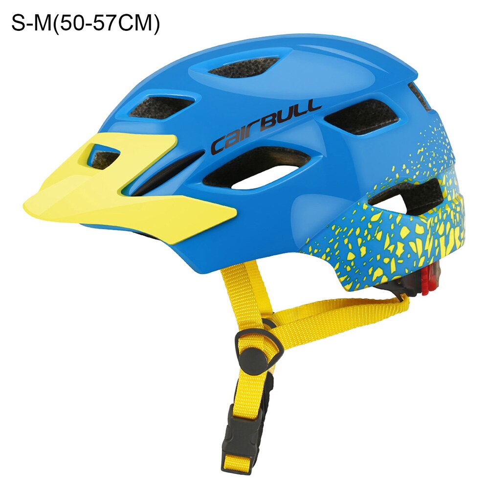 Kids Bike Helmet Lightweight Youth Roller Skate Bicycle Helmet Cycling Scooter Helmets For Boys Girls Scooter With Rear Light: Blue yellow