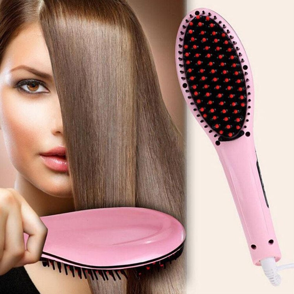 électrique cheveux lisses brosse droite rapide défriser les cheveux peignes pas de mal cheveux pour Salon coiffure sain prudent pour tous