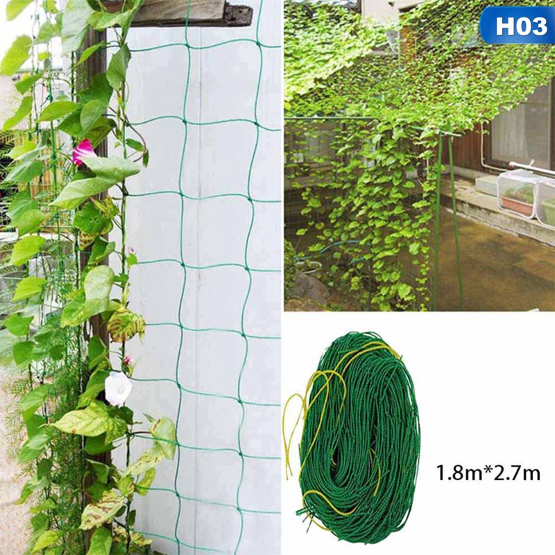 1pc haven hegn nylon netto plantevækst klatreramme hegn gitter havearbejde netto vegetabilske planter gitter haveredskaber: H03