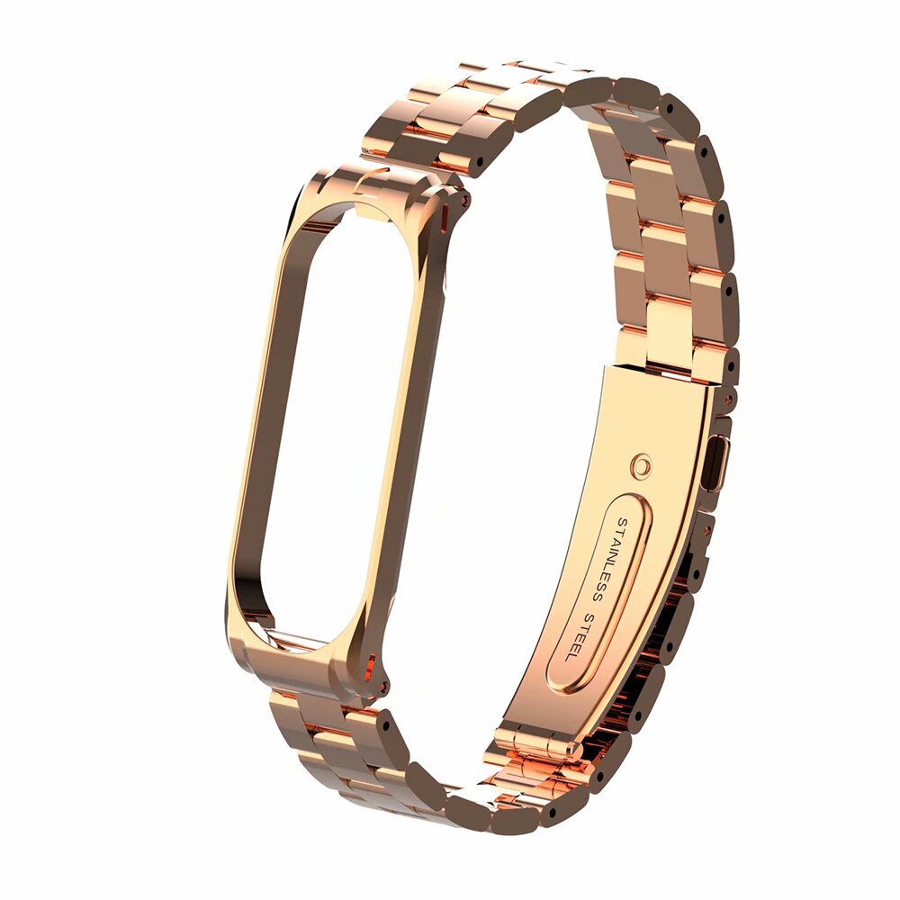 Rvs Polsband voor Xiao mi mi band 3 4 metalen horloge Band Smart Armband Mi Band 4 vervangbare Horloge Bandjes: 3