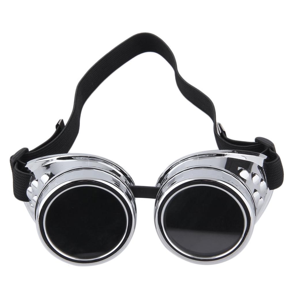 Professionelle Brille gotisch Dampf Cyber Brille draussen Sport Fahrrad Sonnenbrille Jahrgang Schweißen gotisch Viktorianischen Sungoggles: silber-