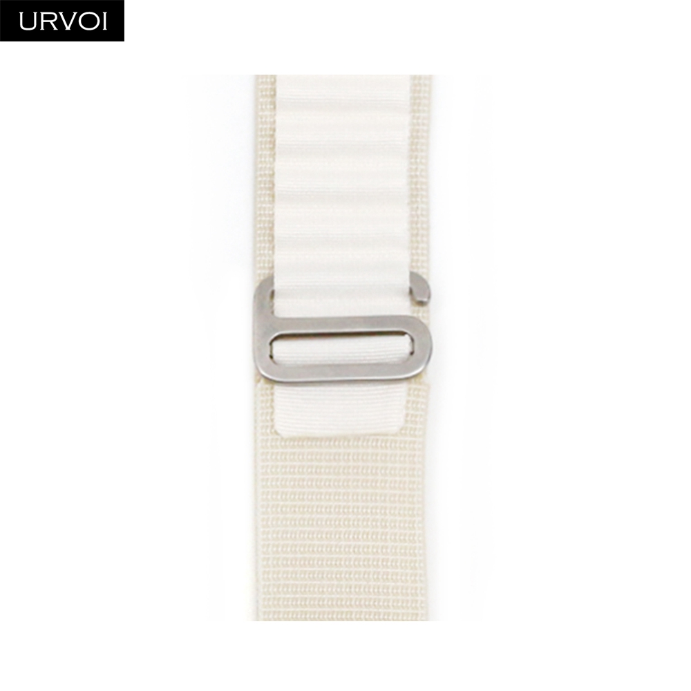 URVOI Band für Apfel Uhr Ultra 2 1 Armbinde Serie 10 9 8 7 6 SE alpin Schleife schwarz G-Haken-Verschluss gewebtes Polyester für iWatch 49 mm: Blau Rosa