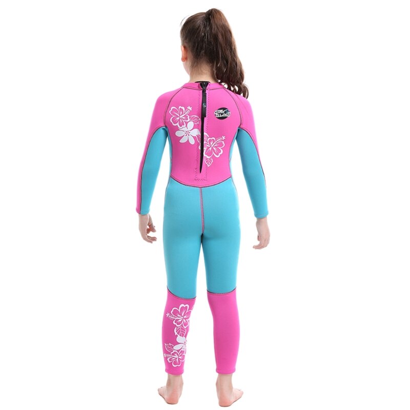 Full Body Kids Wetsuit 3Mm Neopreen Kinderen Warm Badpak Lange Mouwen Nat Pak Surfen Zwemmen Snorkelen Duikpak