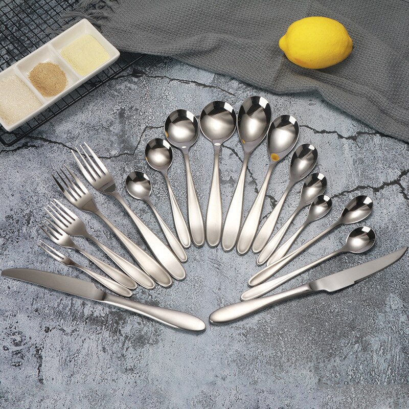 304 Stainless Steel Western Food Knife And Fork hanyi Series Steak Knife Dinner Fork Dessert Stirring Spoon Fruit Fork