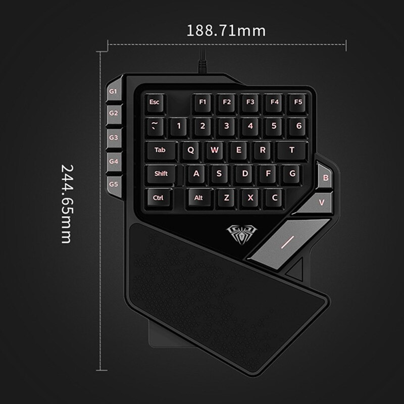Tarantula K2 jeu à une main clavier mécanique 27 touches pas de rouge coloré respiration lumière ordinateur universel Handphone clavier