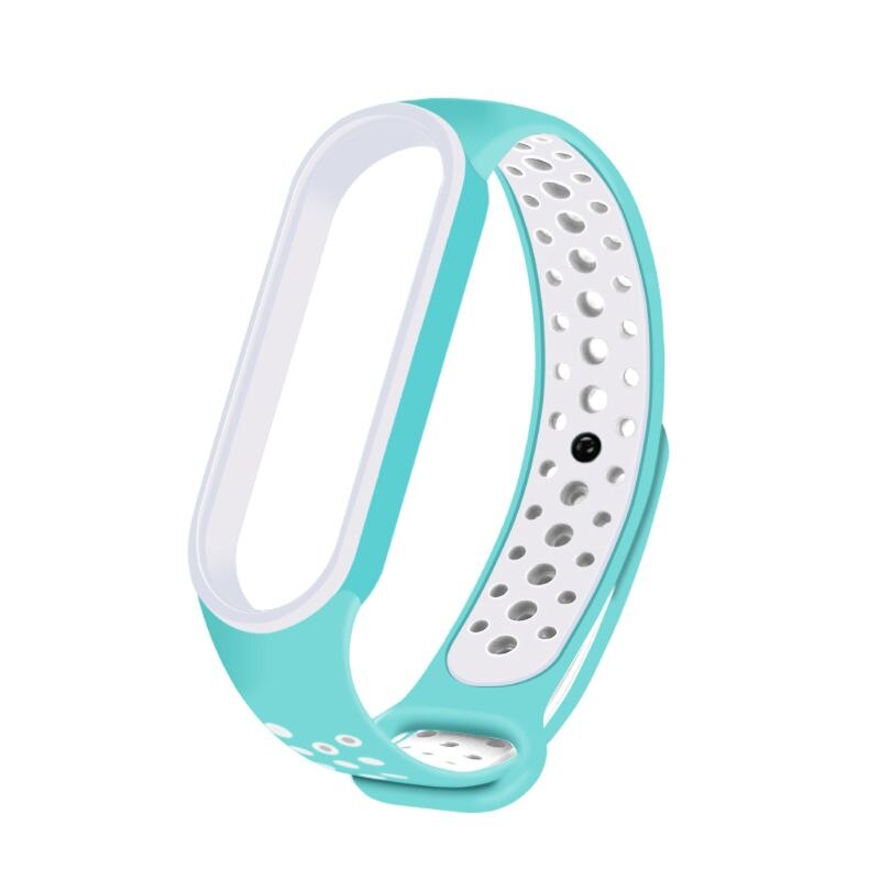 Vervangende zachte siliconen polsband met driekleurige horlogeband voor de xi-aomi mi band 5 slimme armband