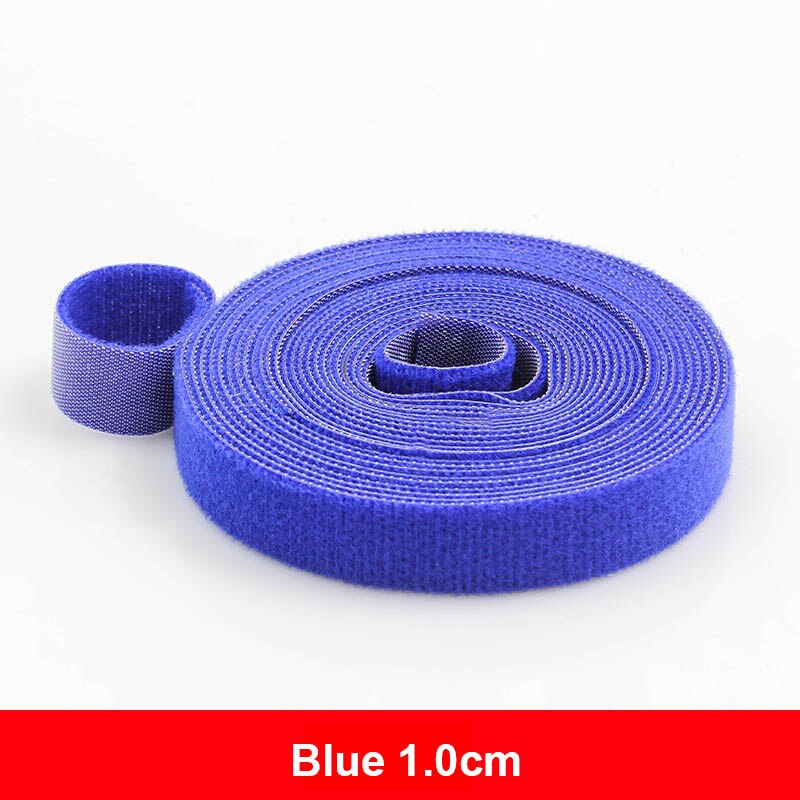 5Meter/Roll 10/15/20Mm Herbruikbare Zelfklevende Sluiting Tape Sterke Haken En Lussen Kabelbinders gordijn Nylon Sluiting: Blue 1.0