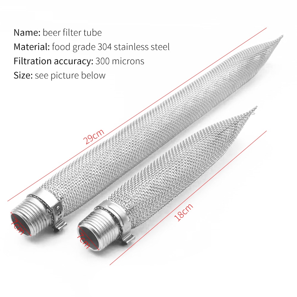 Återanvändbar tråd tråd vinverktyg sil filter öl filter multifunktion hembryggning bazooka skärm rostfritt stål tapp ansluta