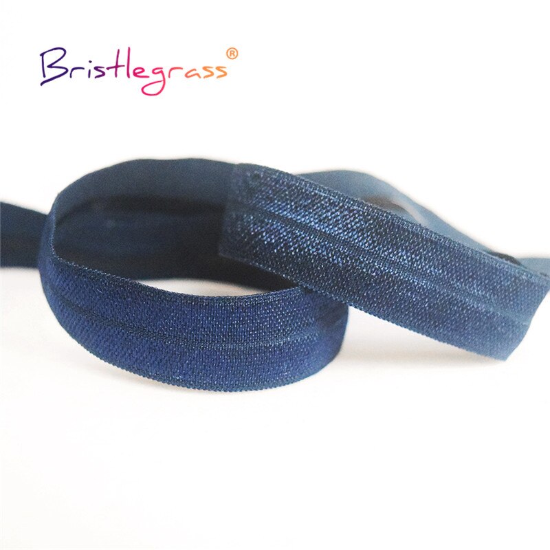 BRISTLEGRASS 2 5 10 Yard 5/8 &quot;15mm Silikon Greifer Shiny Foldover Elastische FOE Spandex Band Band Perücke kleid DIY Nähen Trim: Dresden Blue / 5 Yards