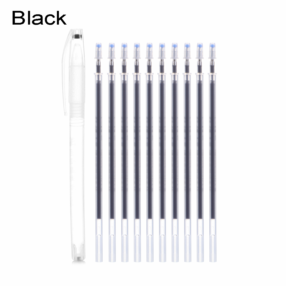 1Set Heat Fade Out Fabric Markers Located Pencil High Temperature Disappear Marker Pens Sewing Drawing Lines Copybook Practice: Black