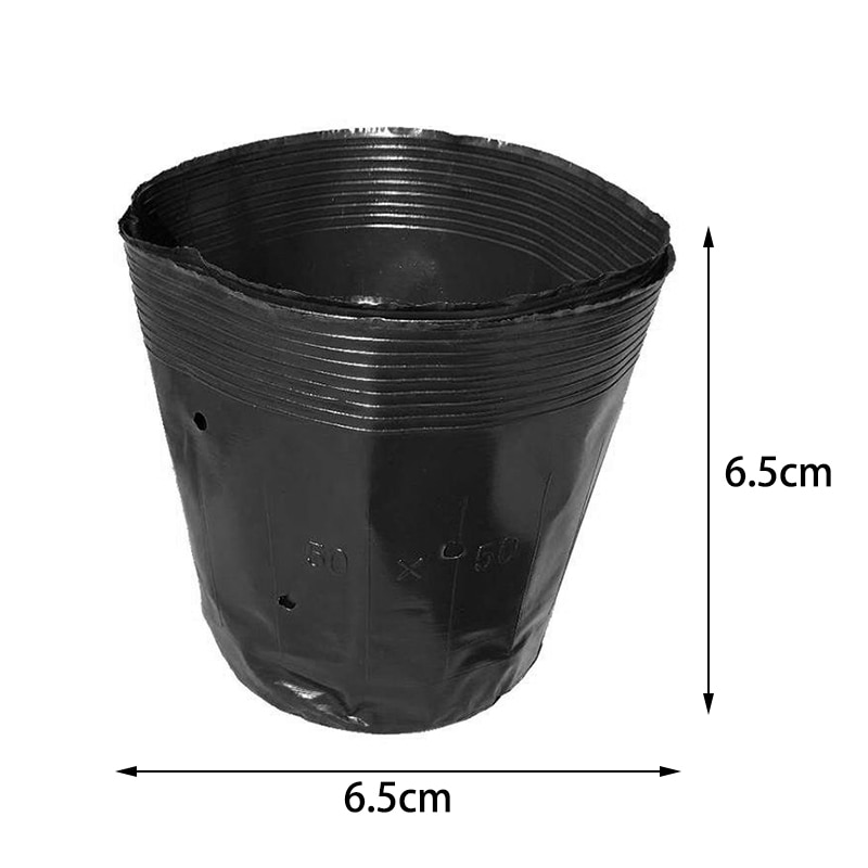 Nursery Pot Plastic Plant Pots Nursery Seedlings Pots Seed Starting Pots Flower Plant Container for Gardener 6.5X6.5cm