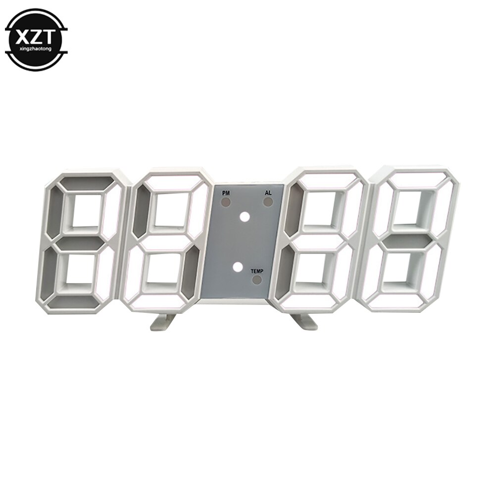 1Pcs LED Digital Alarm Clocks Wall Clocks Hanging Watch Snooze Table Clocks Calendar Thermometer Electronic Clock Digital Clocks