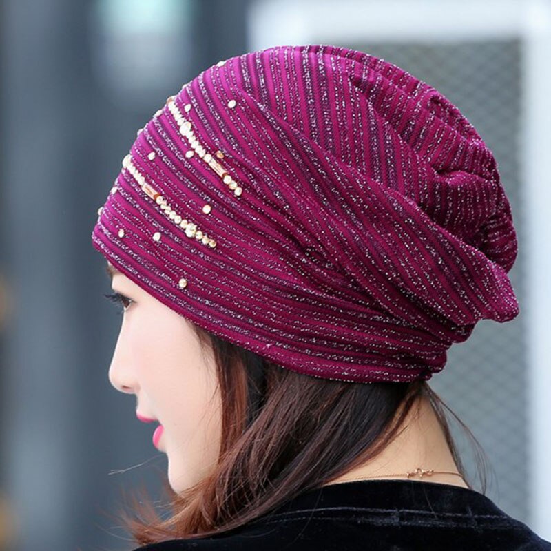 chapeau femme printemps et été mince dentelle foulard chapeau respirant tête casquette mois pile tas chimiothérapie Beanie casquettes
