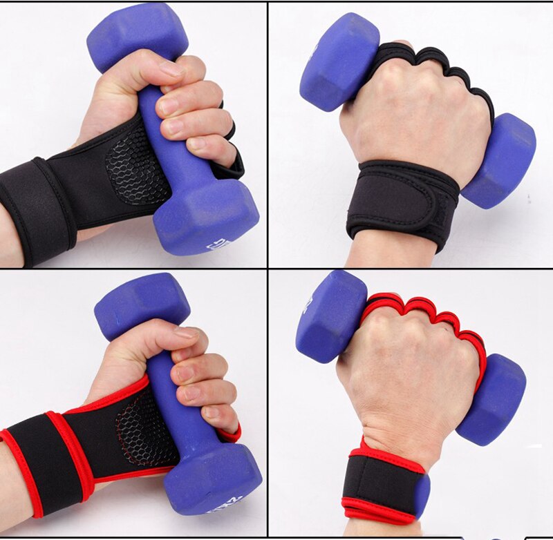Gants d'entrainement d'haltérophilie pour femmes et hommes, 1 paire, pour le Fitness, la musculation, la gymnastique, les poignées, la protection de la paume des mains,