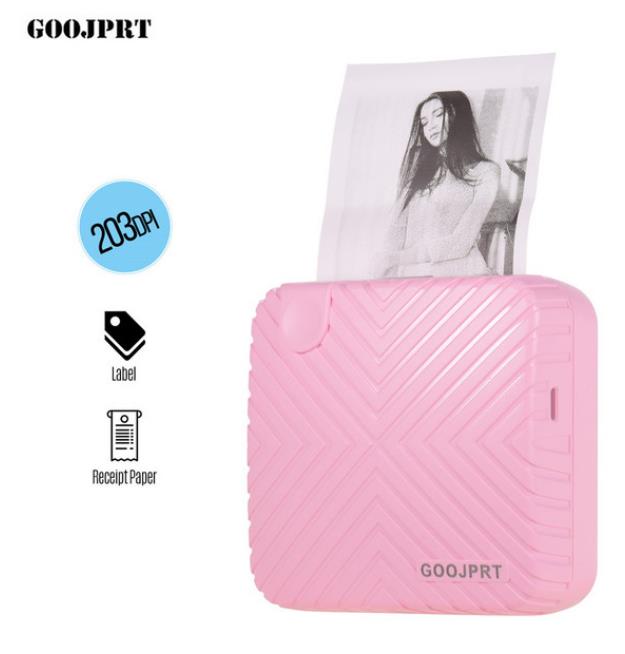 Imprimante Photo de poche sans fil bluetooth, 203DPI, Mini imprimante thermique 58mm, pour étiquettes autocollantes Android ios P6: E
