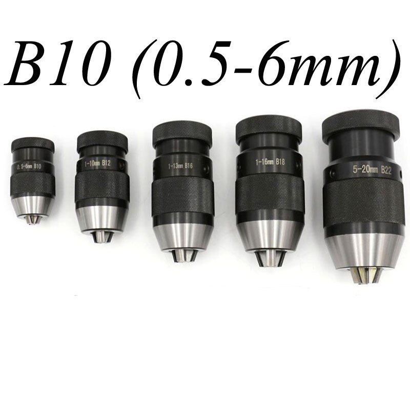 Bohrfutter Arbor Selbst Straffen Keyless Bohrfutter Arbor Selbst Anziehen Spann MT2-B16 Arbor: B10 (0.5-6MM)