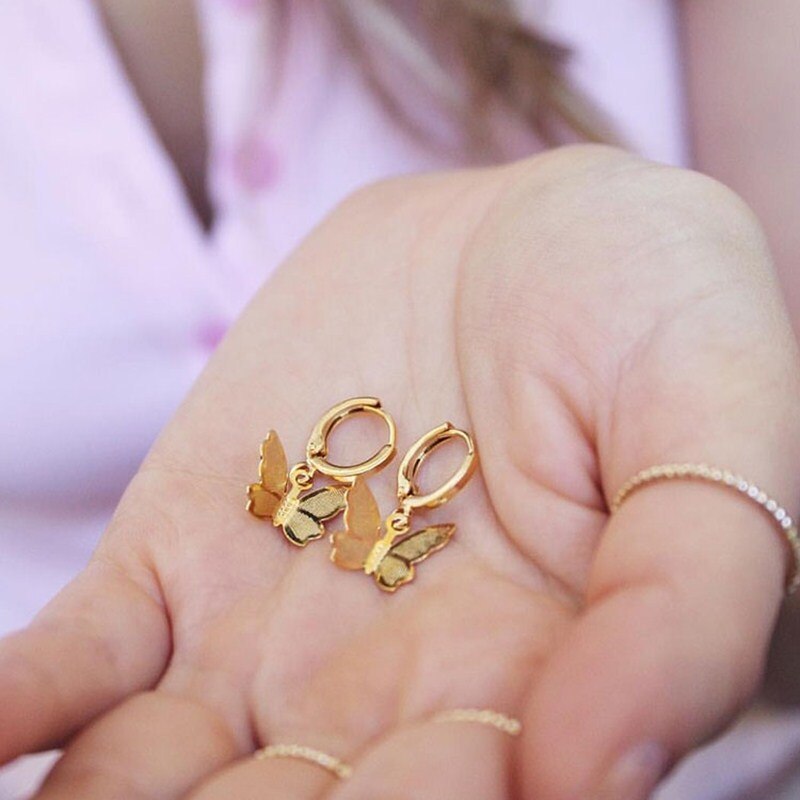 Frauen Schmetterling Ohrringe Clips Auf Erklärung Ohrringe Kreuze für Mädchen Ohr Schmuck pendientes Clip Ohrringe