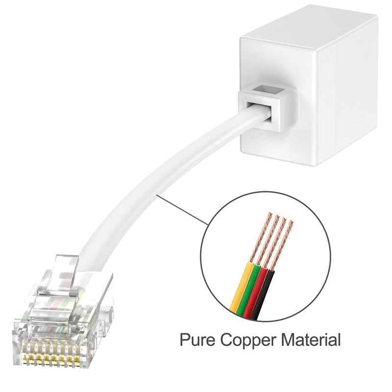 4 stück von RJ45 Männlichen zu RJ11 Weibliche Adapter, telefon RJ11 6P4C Weibliche zu Ethernet RJ45 8P4C Männlichen Konverter Kabel