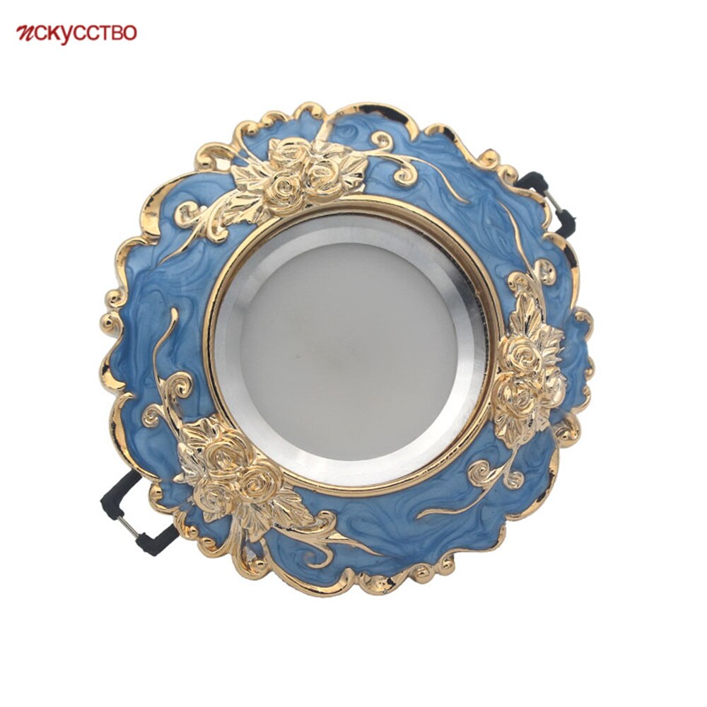 Art Deco Resin Blauw Goud Guirlande Led Downlighters Woonkamer Hal 5W 7W Loft Interieur Inbouw Plafonds Lamp 110V 220V Spanning