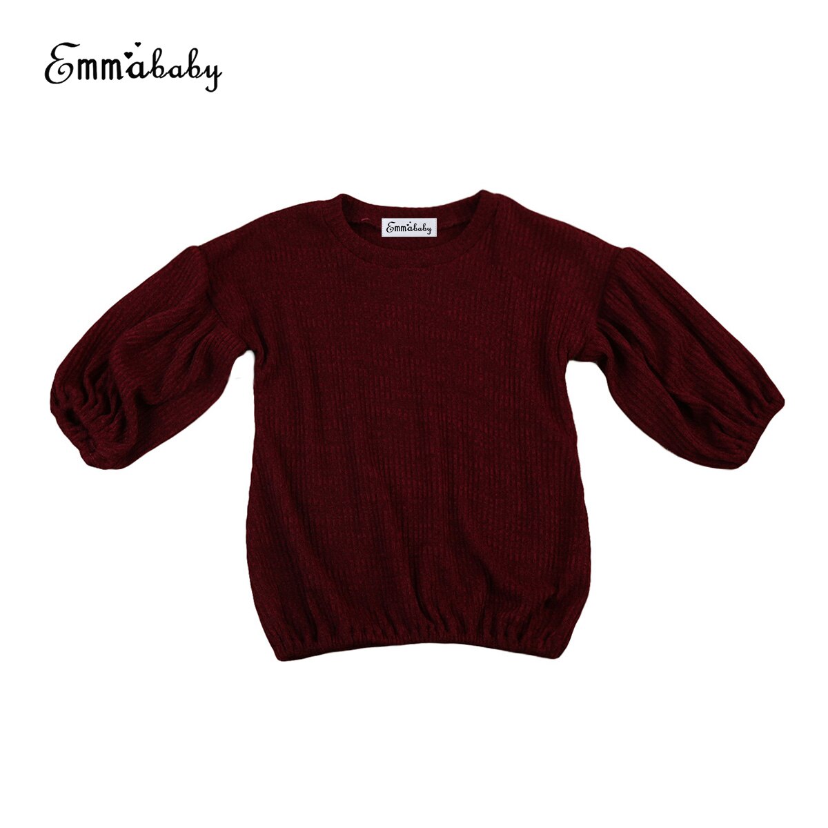 Emmababy Autun Bambino Ragazze Vino Rosso Maglioni-6Y Capretti Svegli della Ragazza Maglioni Maglione Caldo Maglione Pullover Manica Lunga Outwear