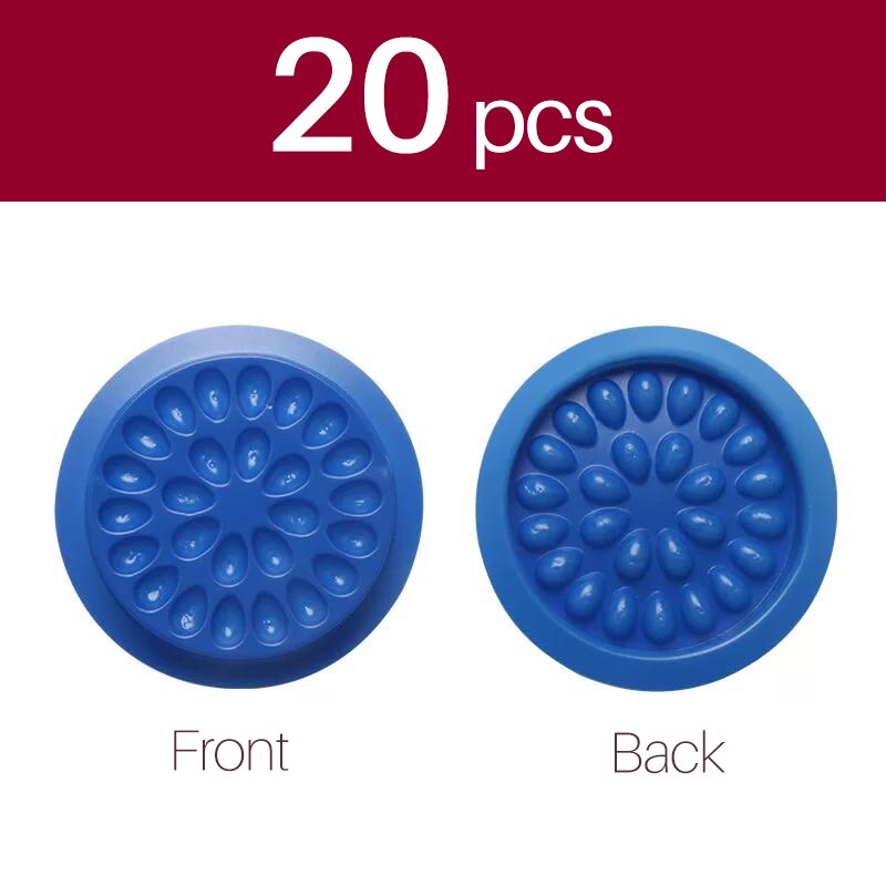 false eyelashes Glue Holder eyelash extension supplies eye lashes Glue tools Lashes Extension Pallet Pads Plastic: Blue 20pcs