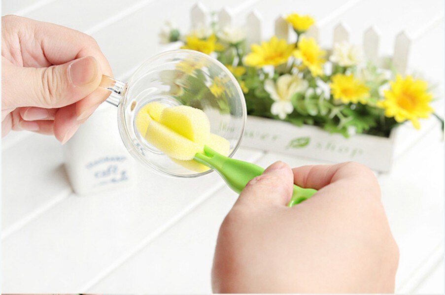 Baby Fles Borstels Tepel Nylon Borstelharen Plastic Borstel Set Cup Borstel Fles Fles Zuigfles Borstels