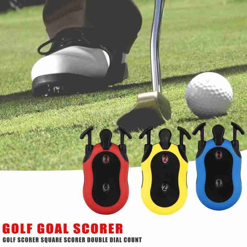 4 färg golf poängräknare bärbar dubbel urtavla målskytt kul fashionabla putt poäng golftillbehör slag golfräknare överträffa  i9 t 6