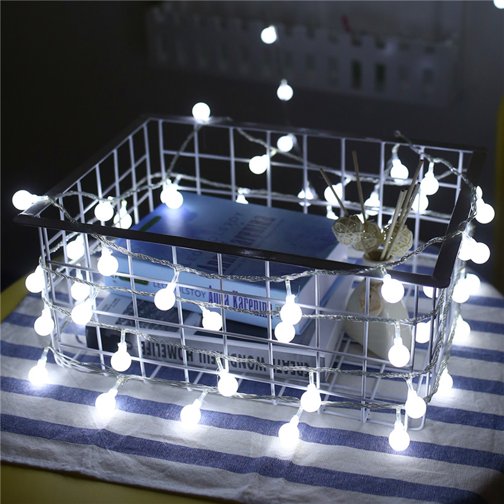 Usb/bateria led bola grinalda luz da corda de fadas luz ao ar livre aniversário casamento casa festival festa acampamento luz decorati