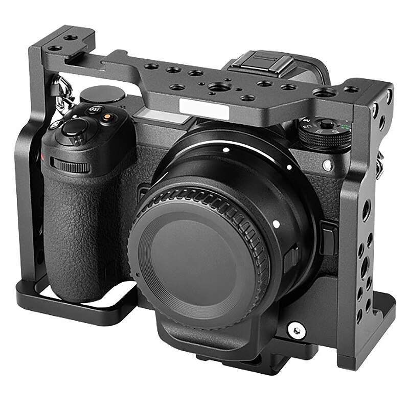 Suporte de fotografia câmera dslr coelho gaiola para nikon z7 z6 série liga alumínio gaiola handheld estabilizador preto