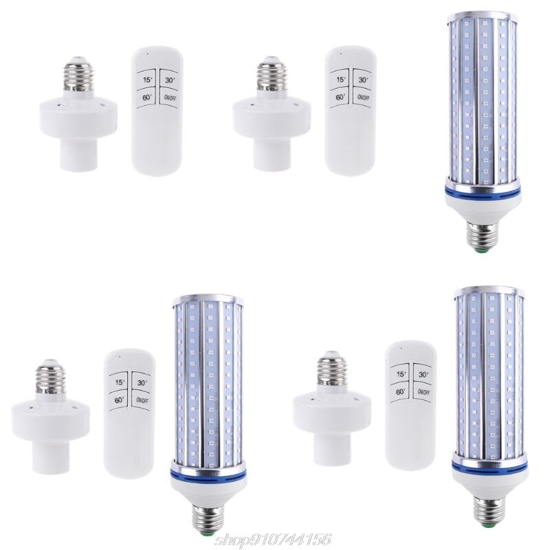 60W UV Germicidal light LED UVC Light Bulb Room E27 E26 Lamp 110V 220V 86-265V w/ Timing & Remote Control F18 21