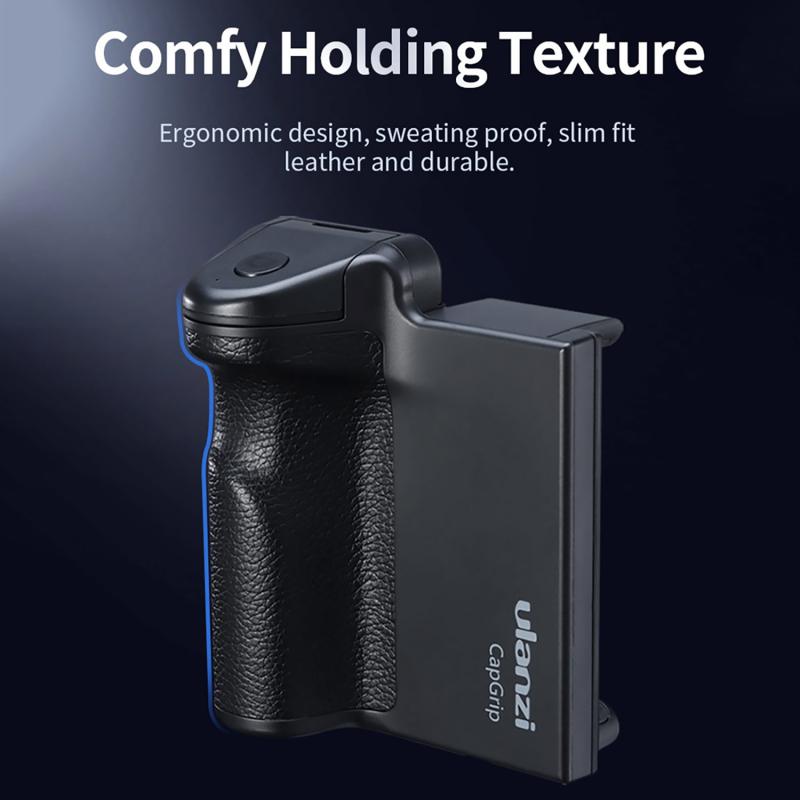 CapGrip-Dispositivo de fotografía para teléfono móvil, dispositivo de ayuda para tiro con una mano, Control remoto inalámbrico por Bluetooth, mango de cámara con una sola mano