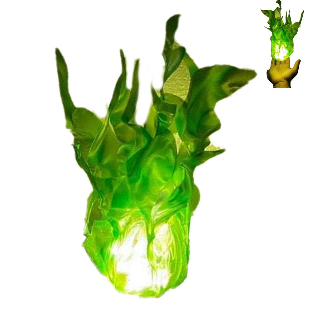 Halloween Floating Fireball Party Prop Suspended Flame Ball Halloween Cosplay Prop Garden Decoration Handheld Decor: Green