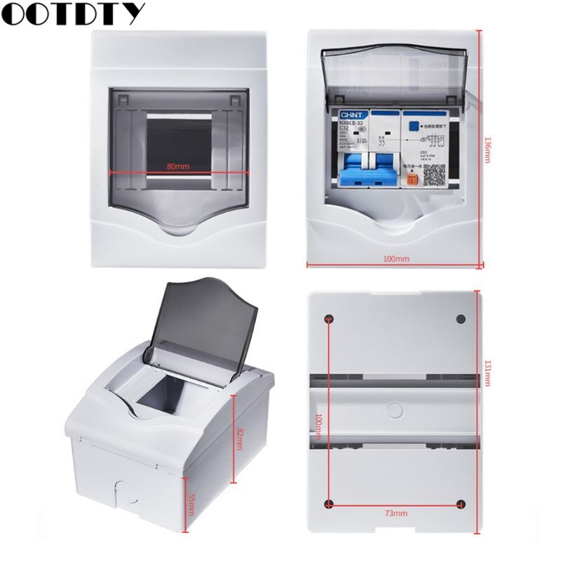 Plastic Electrical Distribution Box Home Lighting Box for 2-4/5-8/9-12 Ways Surface Mounted Circuit Breaker