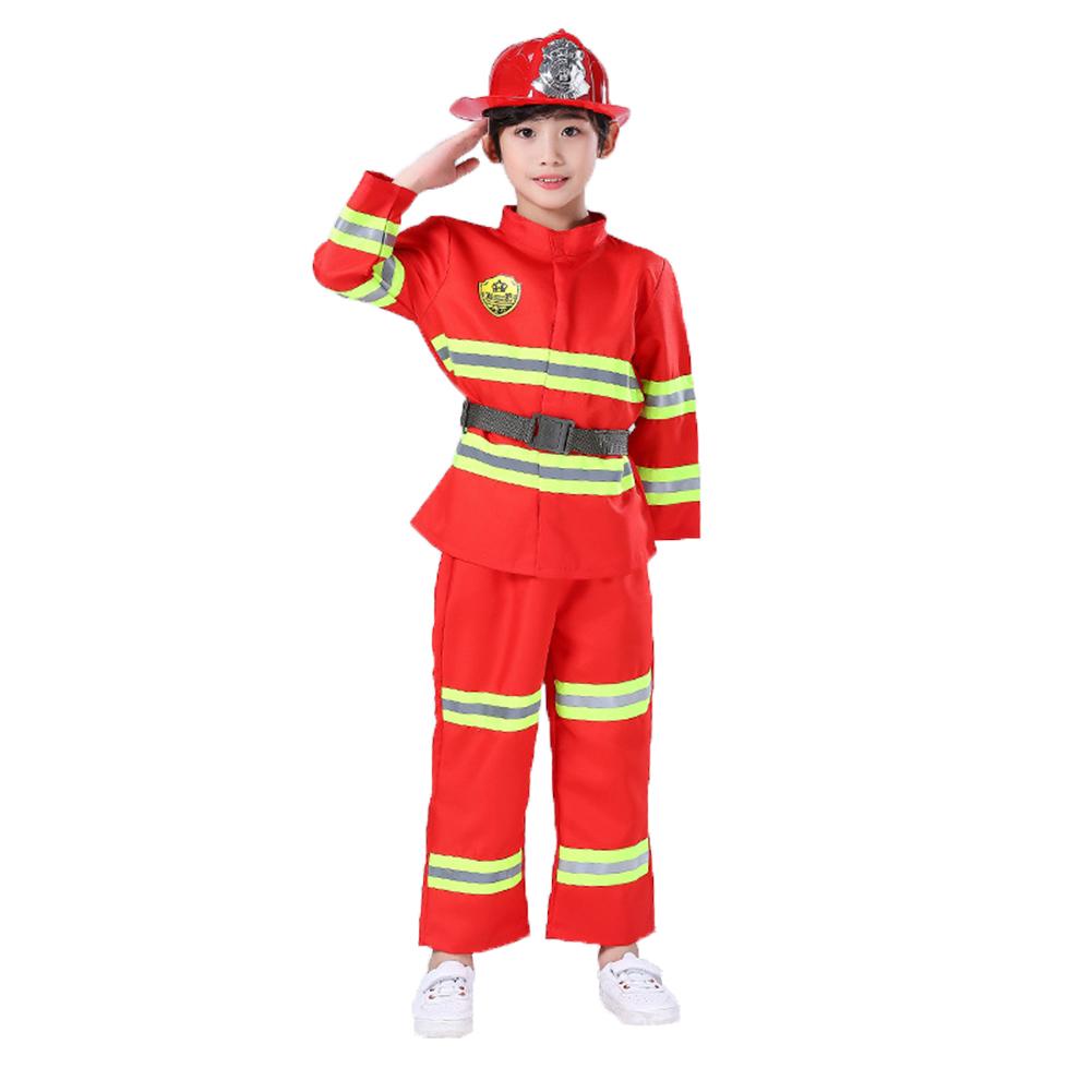 7 pièces enfants Cosplay pompier ensemble de costumes Performance habiller vêtements semblant jouer jouets jeu de rôle jeu jouet photographie accessoires