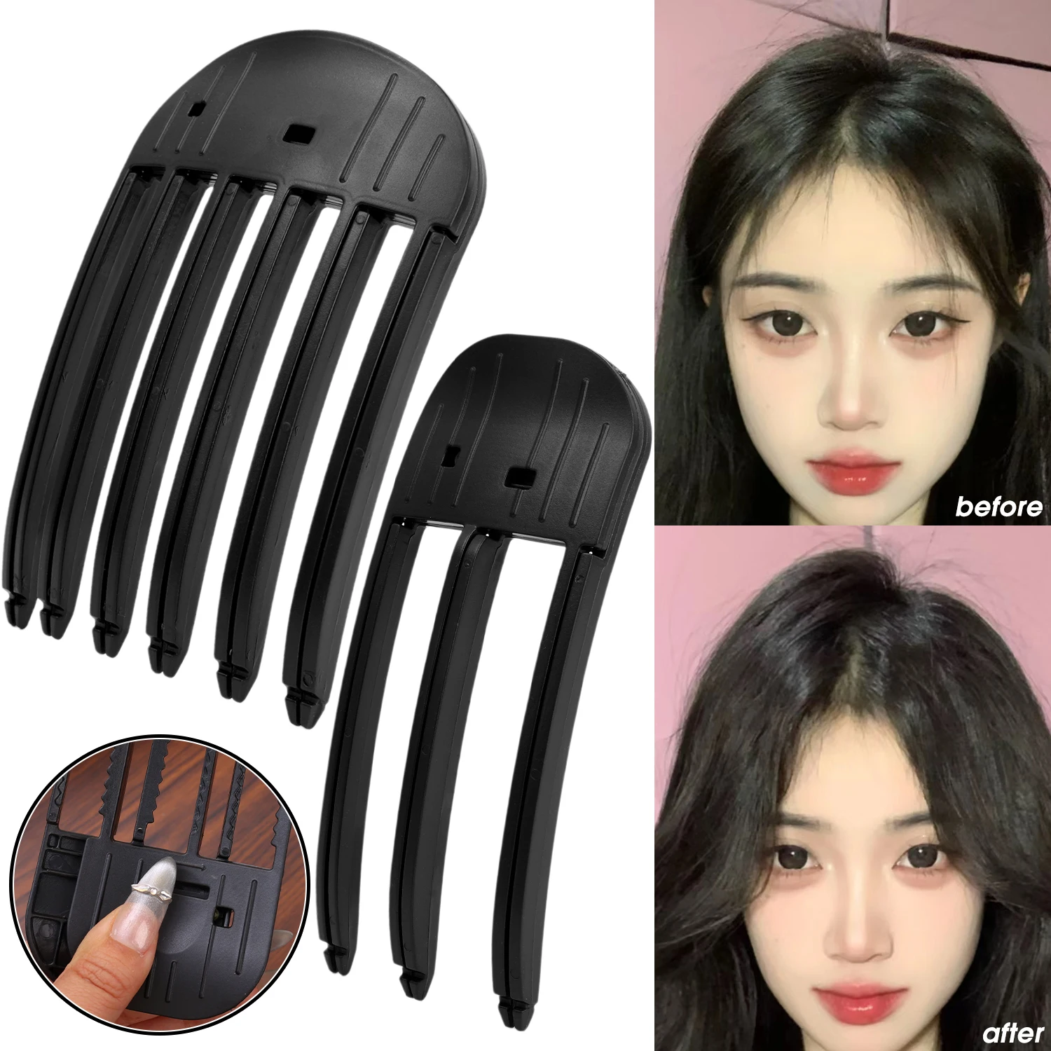 1/2 Uds peine para esculpir el viento raíces del cabello sin calor rizador de volumen pelo esponjoso Natural Clip estilo DIY herramientas de salón de estilismo del cabello