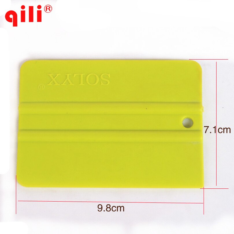 Qili qg -09 irregularity firkantet bilmærkat indpakningsskraber med størrelse 9.8 x 7.1cm folieinstallationsværktøj