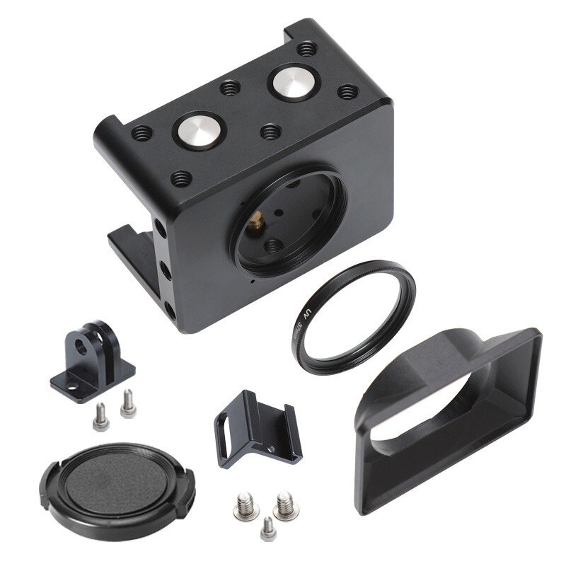 Jaula de cámara para Sony RX0 II adecuado para Sony Kit de aleación de aluminio Carcasa protectora sombra espejo UV Marco Accesorios