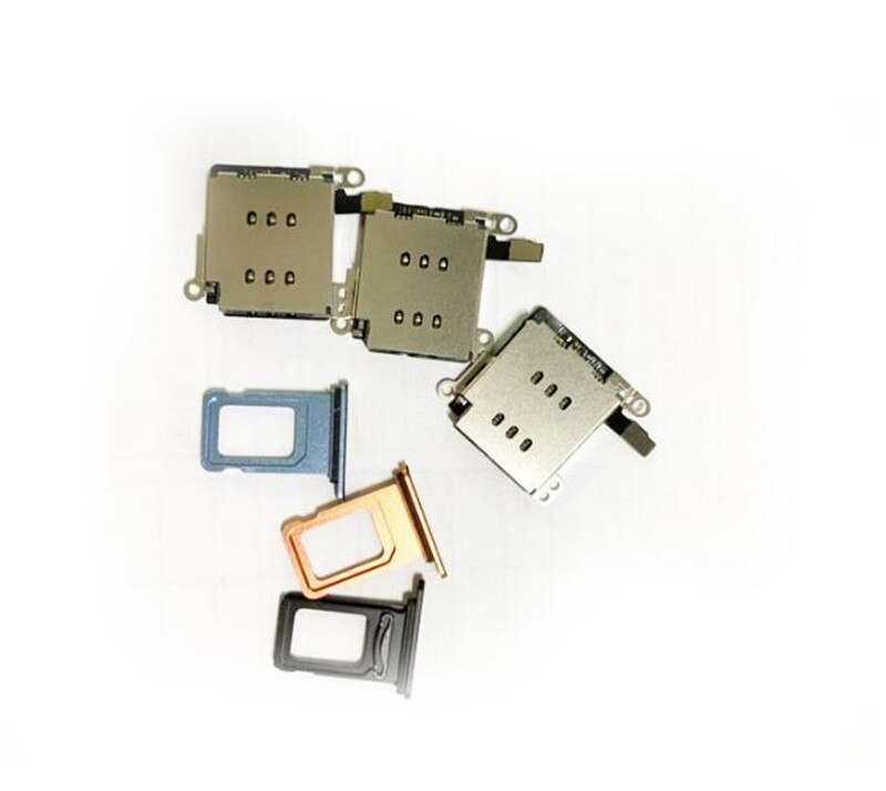 2 Sets/partij Voor Iphone Xr Dual Sim Card Reader Flex Kabel + Sim-kaart Lade Houder Slot Adapter Vervanging
