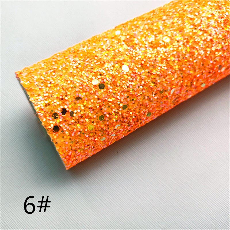 20*33cm A4 sheet shiny solid colors chunky glitter sheet for bow and bag: 6