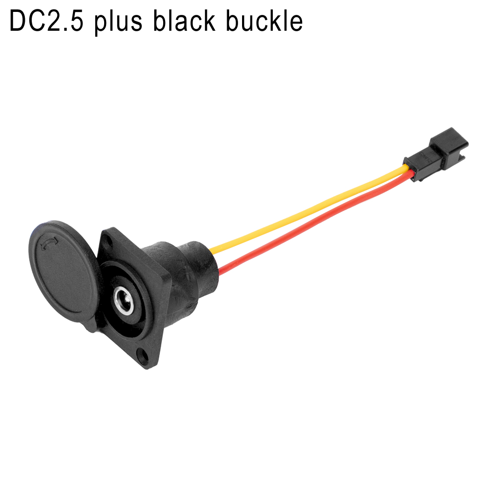 Lithium Oplader Dc2.1/2.5 Output Met Cover Socket Kabel Stroomaansluiting Laadpoort Voor E- Bike Oplaadstekker Met Deksel: Bordeaux