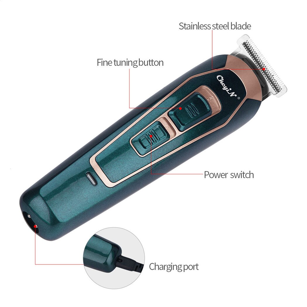 Electric Hair Clipper Beard Hair Trimmer Low Noise Rechargeable Shaver Cordless Hair Cutting Men's Haircut Machine