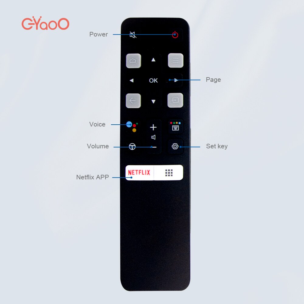 RC802V FNR1 TCL Voice TV Remote Control RC802V FUR6 40S6800 49S6500 55EP680 Replace RC802V FMR1