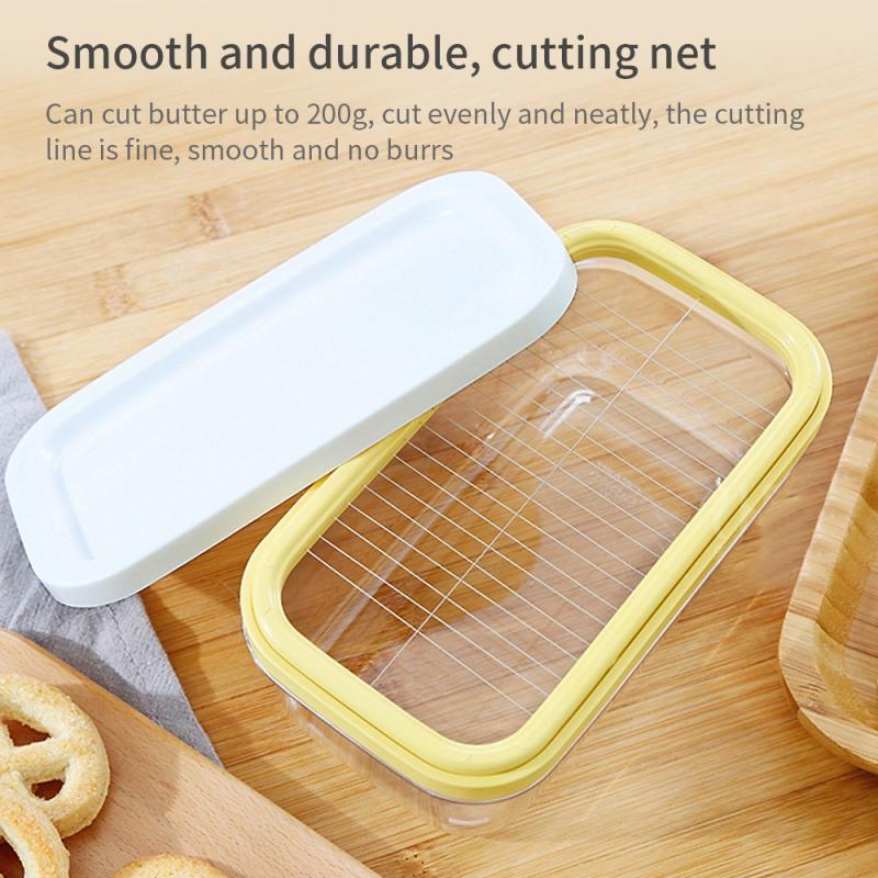 Boîte de stockage de beurre de fromage, boîte à plat avec couvercle, coupe des aliments, serveur de beurre, gardien de la fermeture, récipient de stockage Transparent, outils de cuisine