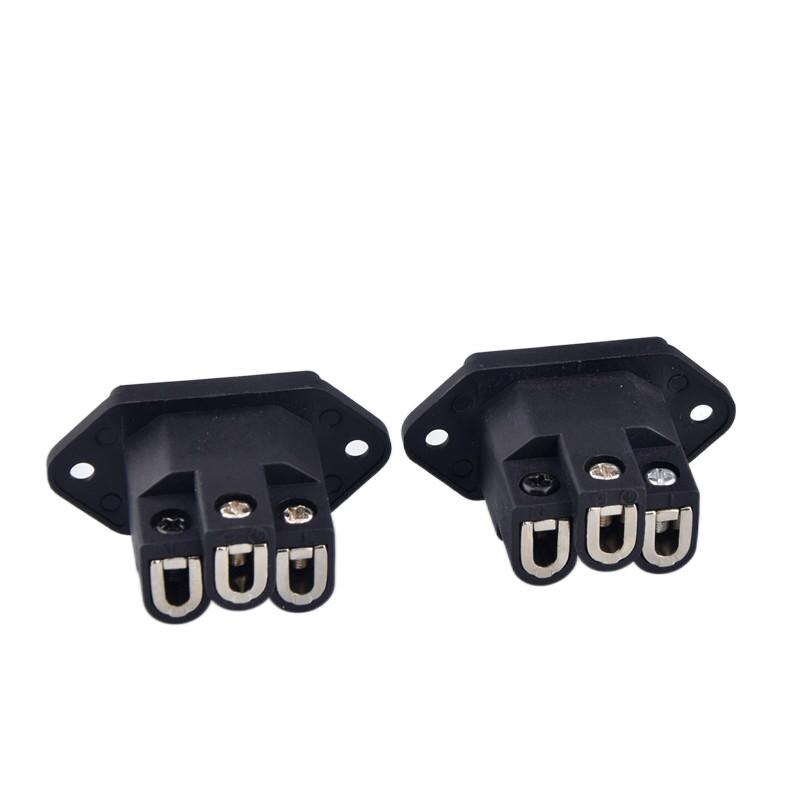 Hifi Pure Copper Plated Rhodium Iec Inlaat Socket Ac 250V 10A 3 Pins Us Power Plug