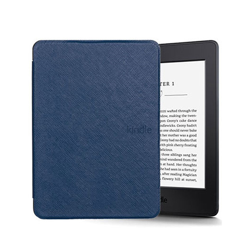 Voor Kindle Voyage PU lederen ebook reader cover voor Kindle Voyage slanke beschermhoes: Blauw